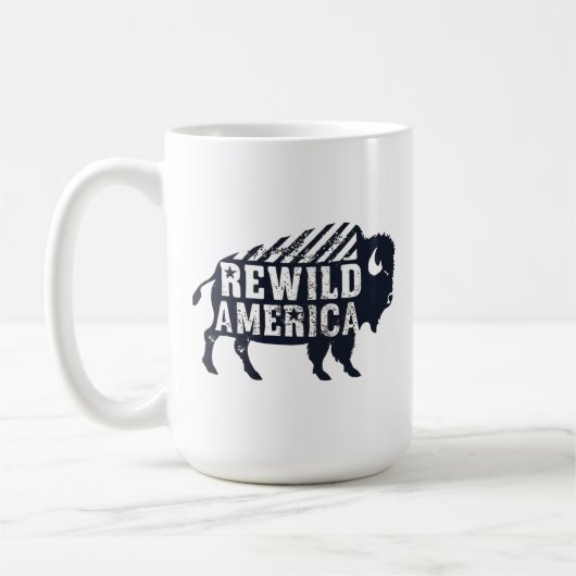Rustieke Rewild America Bison Koffiemok (Links)