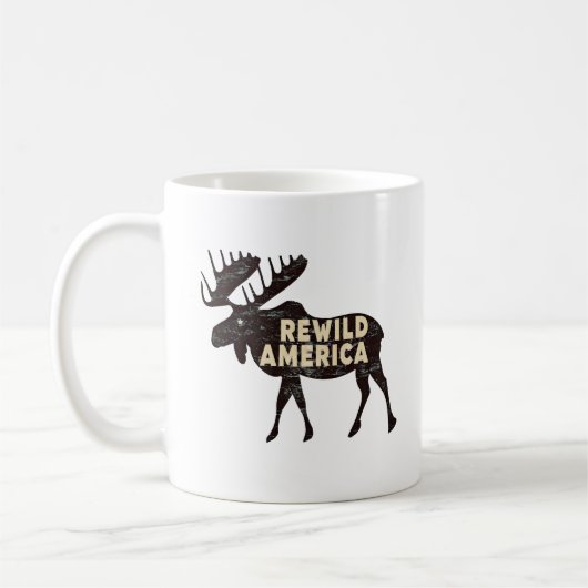 Rustieke  Rewild America Moose Koffiemok (Links)