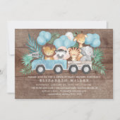 Rustieke rijden door Oerwoud Animals Boys Baby sho Kaart (Voorkant)