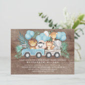 Rustieke rijden door Oerwoud Animals Boys Baby sho Kaart (Staand voorkant)