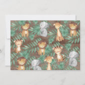 Rustieke rijden door Oerwoud Animals Boys Baby sho Kaart (Achterkant)