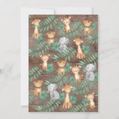 Rustieke rijden door Oerwoud Animals Boys Baby sho Kaart (Achterkant)