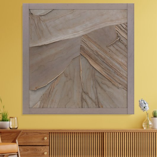 Rustieke rimpelingen canvas afdruk (Insitu (Woonkamer))