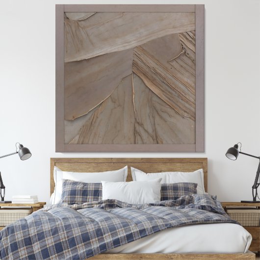 Rustieke rimpelingen canvas afdruk (Insitu (Slaapkamer))