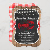 rustieke rivierkreeft koken koppels douche uitnodi kaart (Voorkant / Achterkant)