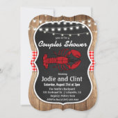 rustieke rivierkreeft koken koppels douche uitnodi kaart (Voorkant)