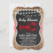 Rustieke rivierkreeft kook baby shower uitnodiging (Voorkant)