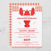 Rustieke rivierkreeftkoken couples bruiloftsshower kaart (Voorkant / Achterkant)