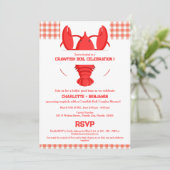 Rustieke rivierkreeftkoken couples shower kaart (Staand voorkant)