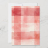 Rustieke rode aardbeienbes eerste 1e verjaardag kaart (Achterkant)