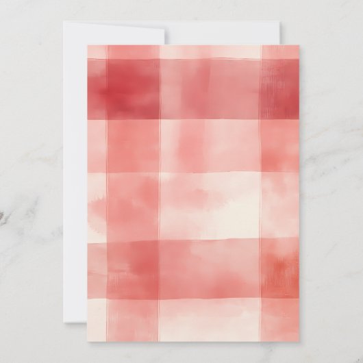 Rustieke rode aardbeienbes eerste 1e verjaardag kaart (Achterkant)