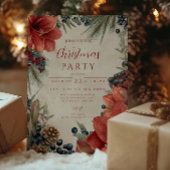 Rustieke rode Amaryllis kerstfeest Kaart