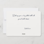 Rustieke rode appels, bloemen en lint feestdagenkaart (Achterkant)