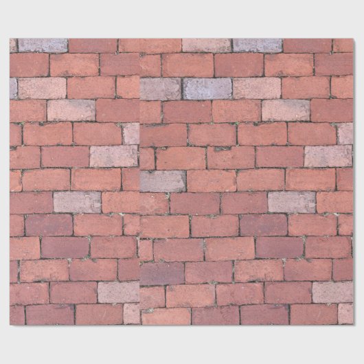 Rustieke rode baksteen vloer textuur patroon cadea cadeaupapier (Vlak)