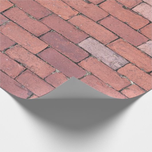 Rustieke rode baksteen vloer textuur patroon cadea cadeaupapier (Hoek)