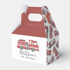 Rustieke Rode Brandweerwagen Verjaardagsfeestgunst Bedankdoosjes
