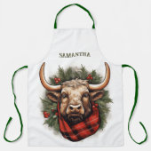 Rustieke rode buffel geruite boerderij schort (Voorkant)