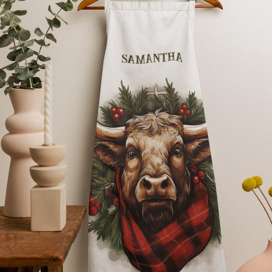 Rustieke rode buffel geruite boerderij schort