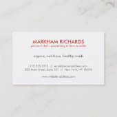 Rustieke Rode Cirkel Logo voor Chef, Catering, Bak Visitekaartje (Achterkant)