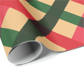 Rustieke rode en groene Tartan Plaid Vakantie Wrap Cadeaupapier (Rol Hoek)