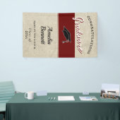 Rustieke rode felicitaties Graduation Party P Spandoek (Beurs)