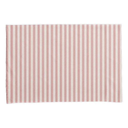 Rustieke rode gestreepte Franse tikkussen Hoesjes Kussensloop (Voorkant-Rechts)