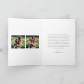 Rustieke rode Gingham boog foto moderne kerst Feestdagen Kaart (Binnen)