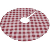 Rustieke rode Gingham Country kerstboom rok (Gekanteld)