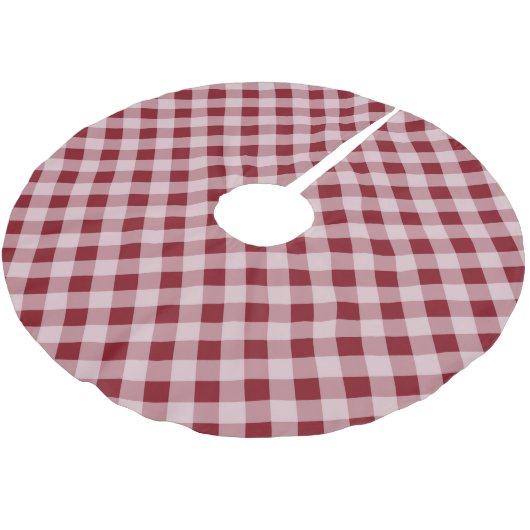 Rustieke rode Gingham Country kerstboom rok (Gekanteld)