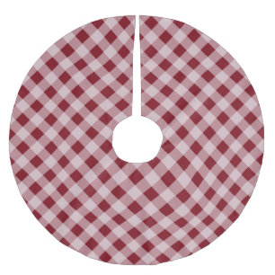 Rustieke rode Gingham Country kerstboom rok