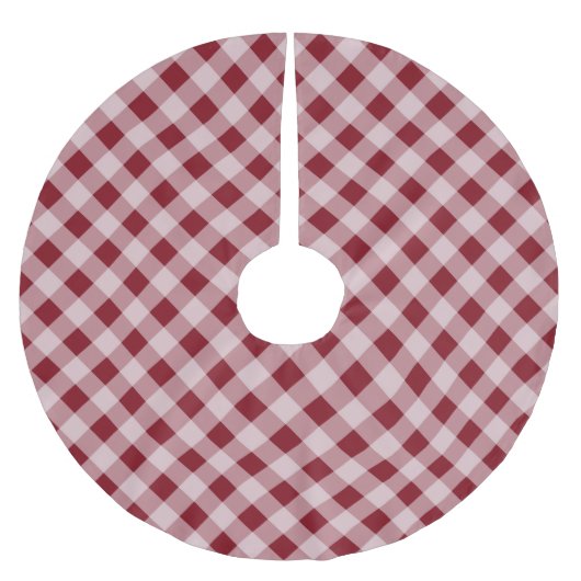 Rustieke rode Gingham Country kerstboom rok (Voorkant)