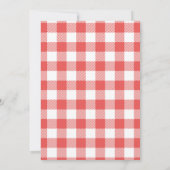 Rustieke Rode Gingham I Do BBQ Trouwkleding Koppel Kaart (Achterkant)