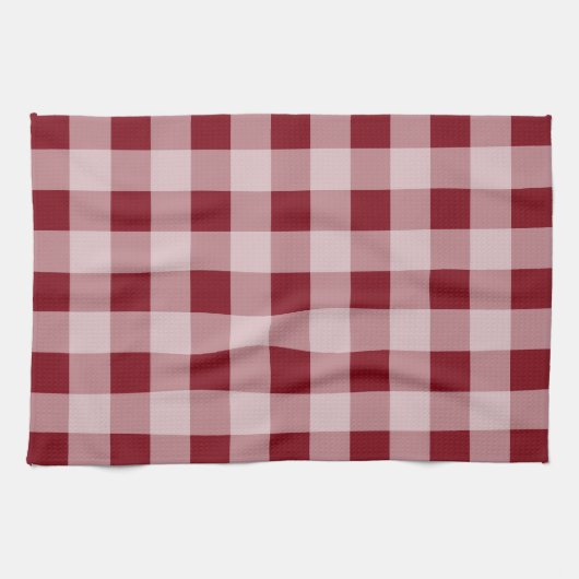 Rustieke rode Gingham keukenhanddoek (Horizontaal)