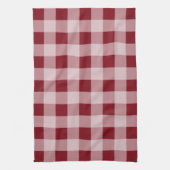 Rustieke rode Gingham keukenhanddoek (Verticaal)