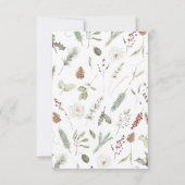 Rustieke Rode Hand Geletterde Winter Wedding QR RS RSVP Kaartje (Achterkant)