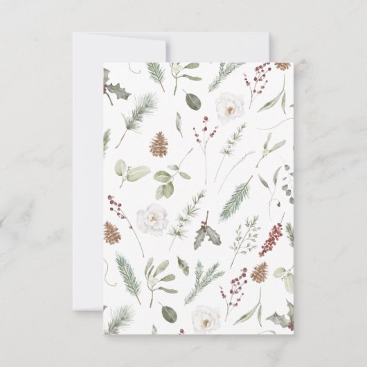 Rustieke Rode Hand Geletterde Winter Wedding QR RS RSVP Kaartje (Achterkant)