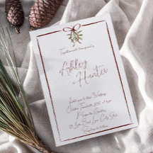 Rustieke rode hand getekende boog winter bruiloft