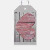 Rustieke Rode Hart Gift Labels Cadeaulabel (Achterkant)