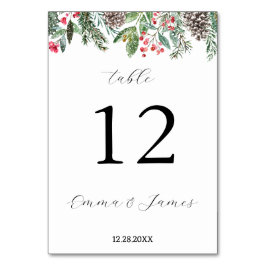 Rustieke rode hulst en sparkegel kaart