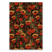 Rustieke Rode Klaprozen Houten Bruiloft zitgrafiek Kaart (Achterkant)