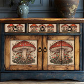 Rustieke Rode Paddestoel Folk Art Decoupage Crafti Tissuepapier