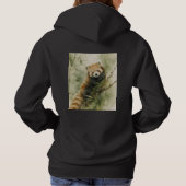 Rustieke Rode Panda Charme Hoodie (Achterkant)