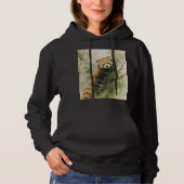 Rustieke Rode Panda Charme Hoodie (Voorkant)