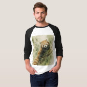 Rustieke Rode Panda Charme T-shirt (Voorkant volledig)