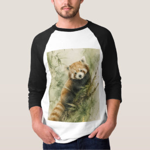 Rustieke Rode Panda Charme T-shirt