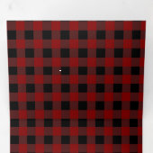 Rustieke rode plaid en kraft foto drieluik wenskaart (Binnenzijde eerst)