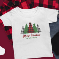Rustieke Rode Plakken Vrolijke Kerstbomen Custom