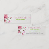 Rustieke rode rozen witte achtergrond cosmetologie mini visitekaartje (Voorkant / Achterkant)