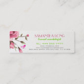 Rustieke rode rozen witte achtergrond cosmetologie mini visitekaartje (Achterkant)