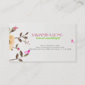 Rustieke rode rozen witte achtergrond cosmetologie visitekaartje (Achterkant)